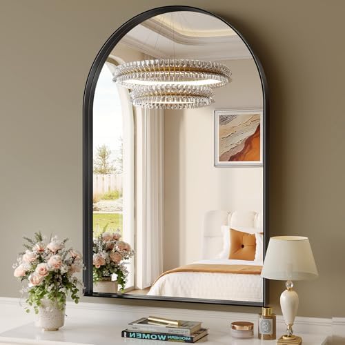 Brightify Arched Mirror, 24 x 38 Inch Black Arch Mirror by Brightify
