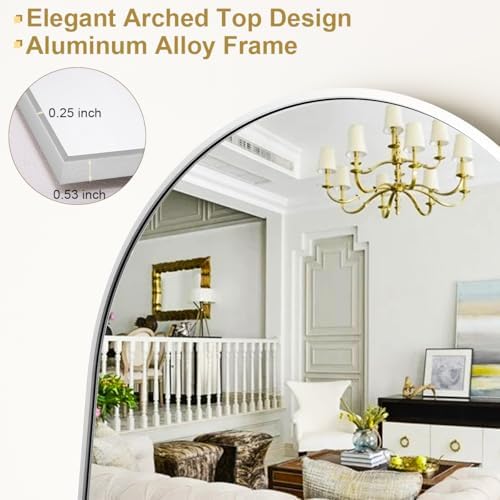 HARRITPURE 56"x21" Arched Full Length Mirror Floor Mirrors - Image 4