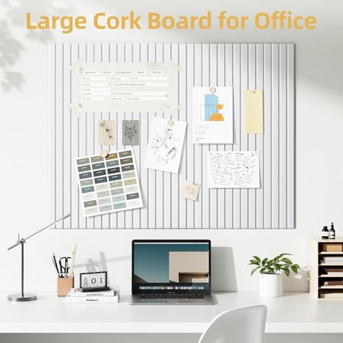Large Cork Board for Walls 12 Pack Bulletin Board - Image 2