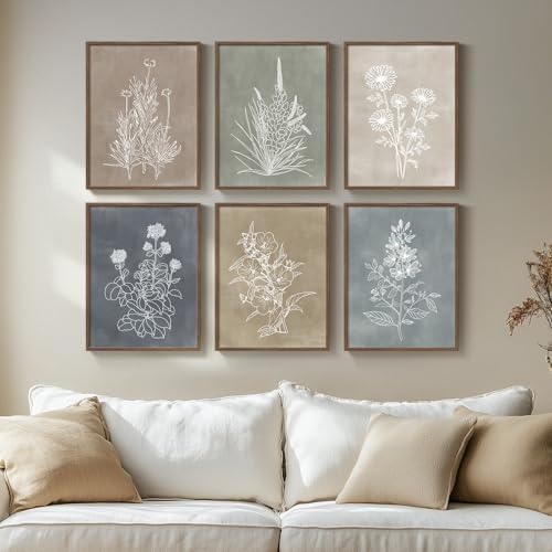Framed Neutral Boho Botanical Wall Art by Cuspin