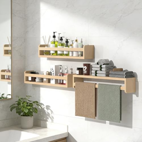 Floating Wall Nursery Book Shelves, 23.6 Inch, Natural Color - Image 5