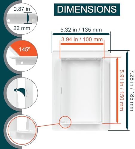 4" x 6" White ABS Plastic Plumbing Access Panel - Image 2