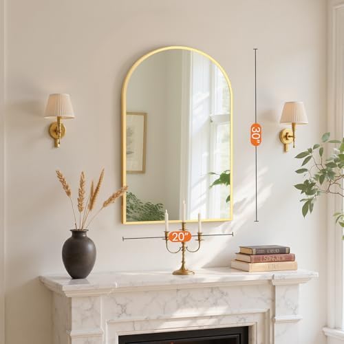Sweetcrispy 22"x30" Arched Bathroom Mirror, Bathroom Mirrors - Image 2