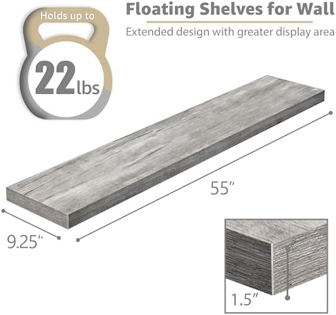 Sorbus Floating Shelves for Wall Storage - Image 3