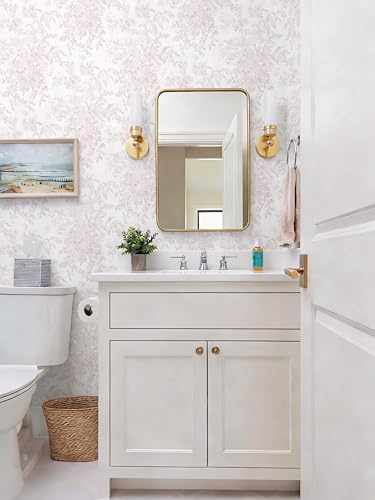 Heroad 17.3''X393'' Pink Peel and Stick Wallpaper Vintage Floral Contact Paper - Image 6