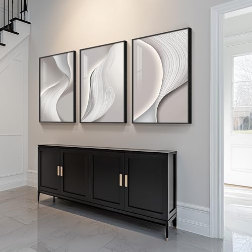 Large Framed Modern Abstract Wall Art - Image 4
