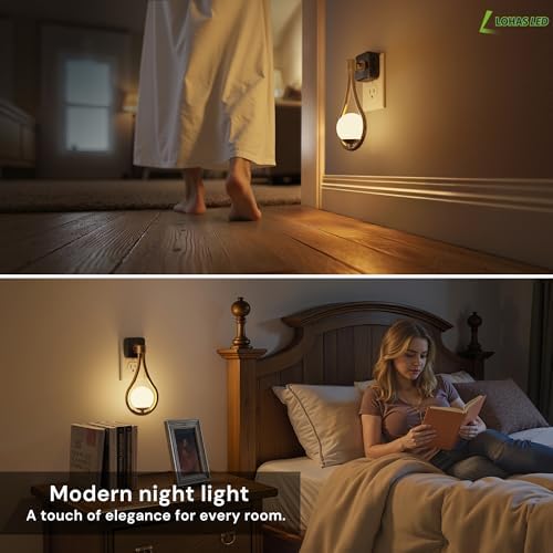 L LOHAS LED Night Lights Plug Into Wall 2 Pack, Dusk to Dawn Sensor - Image 5