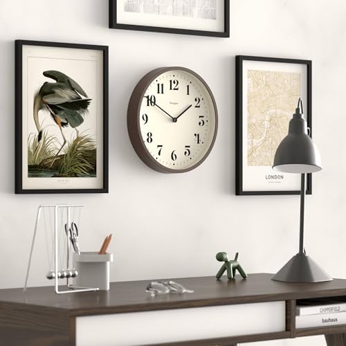 NEWGATE® Number Four Theatre wall Clock | Modern Round Clock | 12" | Faux Dark - Image 4