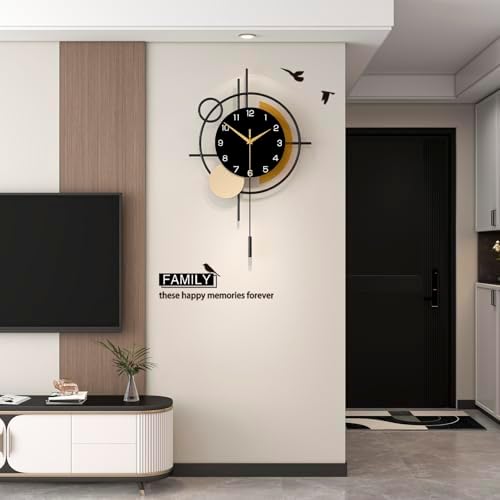 Wall Clock for Living Room Decor Modern Clock Pendulum Silent - Image 2