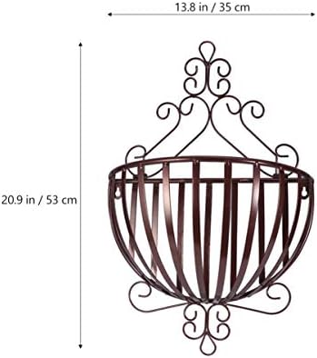 YARNOW Wall Mounted Planter Basket European Style Iron Flowerpot Rack - Image 3