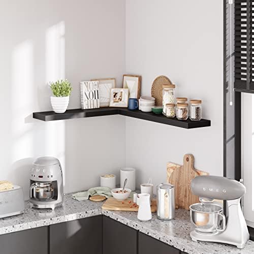BAMEOS Floating Shelves, 31W x 8D Wall Mounted Display Shelves - Image 4