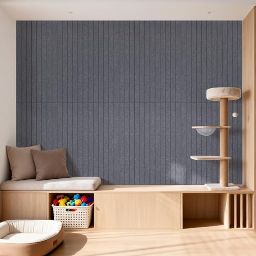 6 Pack 47.2"x23.6" Acoustic Panels, Sound Absorbing Panels, Heather Grey - Image 5