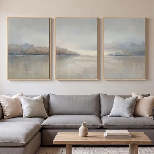 Large Framed Abstract Landscape Wall Art by Cuspin