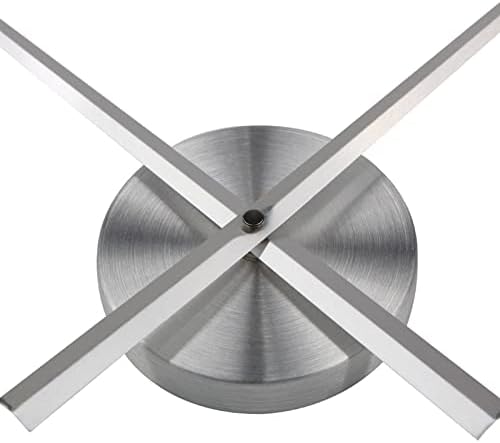 Metal Wall Clock Without Numbers 3D Silver Large Quartz Clocks - Image 7