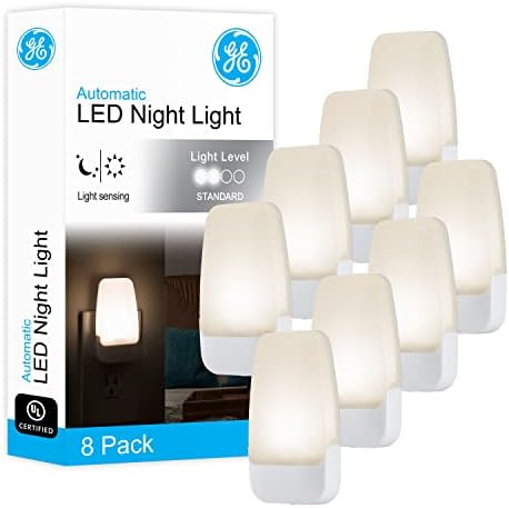 GE Plug in Night Light with Dusk to Dawn Sensor, 8 Pack by Unknown