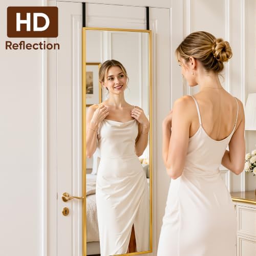 Suidia Full Length Mirror Over the Door&Wall Mounted, HD Shatterproof, Hanging - Image 4