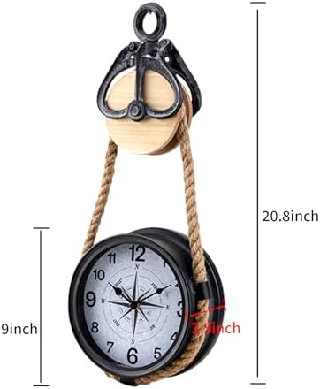 Retro Rust Wall Clock Non Ticking Large Iron Antique Hanging Clocks Vintage - Image 3