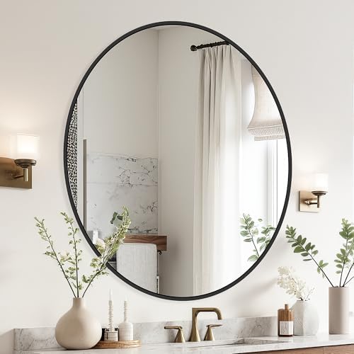 Delma 30 Inch Black Round Circle Mirror - Image 3