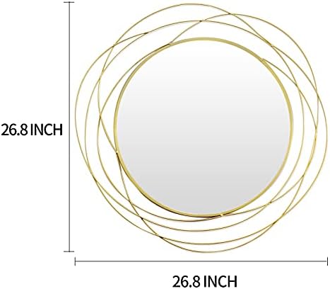 ironsmithn 26.8 Inch Round Gold Dressing Mirrors - Image 2