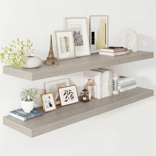 Vivelove Deep Floating Shelves 48x12” Set of 2 by VIVELOVE