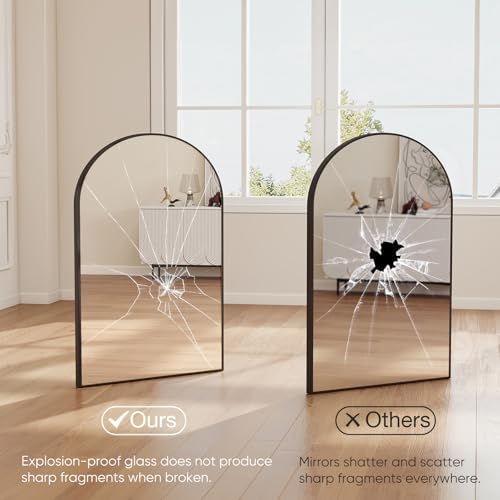 NEWBULIG 24"X36" Arched Bathroom Mirror - Image 5