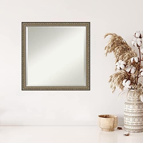 Amanti Art Silver Wall Mirror 22x22 Wood Framed Small Mirror - Image 5