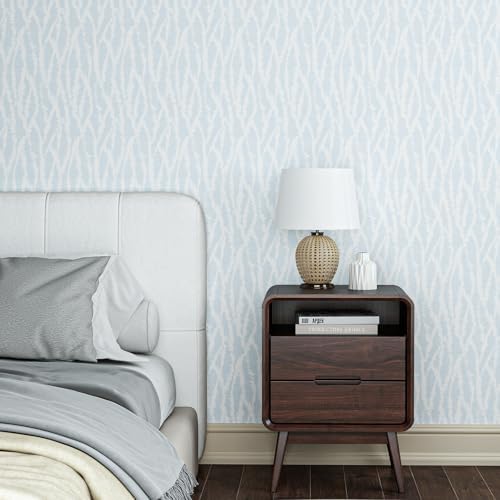GloryTik Blue Peel and Stick Wallpaper Modern Wall Paper Peel and Stick - Image 5