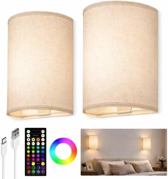 EZVALO Battery Operated Wall Sconce Set of Two by EZVALO