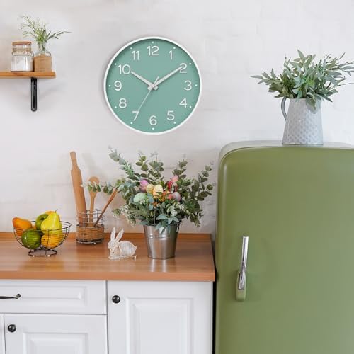 Roymnie 8 Inch Wall Clock, Battery Operated Silent Non Ticking Analog - Image 2