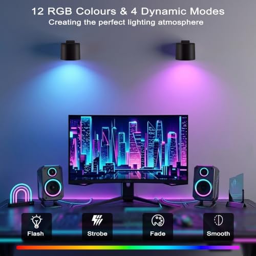 Ouyulong Magnetic Wall Sconces, Double-Sided Rechargeable Battery Wall Lights - Image 4