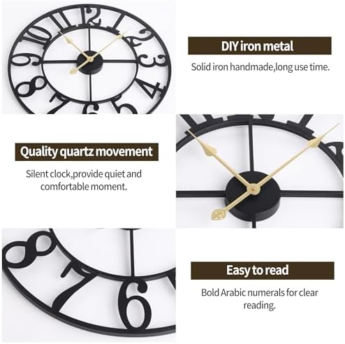 1st owned Wall Clock 24 Inch Round Large Indoor Wall Clocks Battery Operated - Image 6