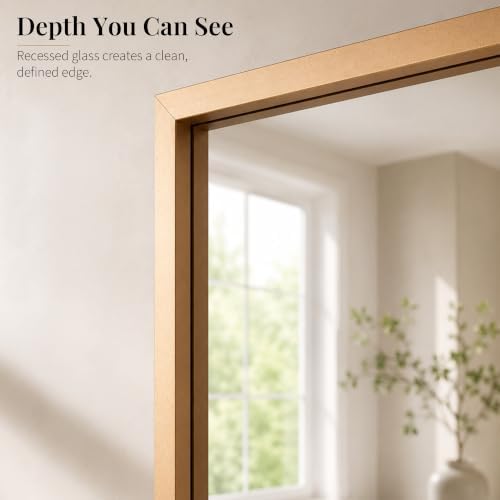 2-Pack 24 x 36 Inch Champagne Bronze Bathroom Vanity Mirrors - Image 3