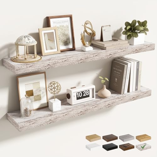 Acovy 36 Inch Floating Shelves for Wall 2 Pack, Wall Mounted Floating Shelf by Acovy