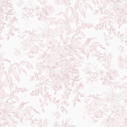Heroad Pink Peel and Stick Wallpaper Vintage Floral Contact Paper Boho Flower by HeroadBrand
