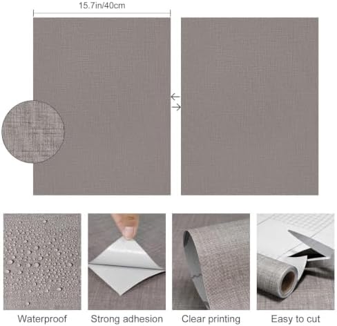Yun-aeon Brown Grasscloth Peel and Stick Wallpaper Texture Contact Paper - Image 6