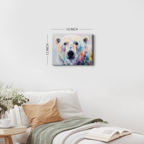 Watercolor Bear Wall Art Minimalist Safari Animal Poster Prints Artwork - Image 4