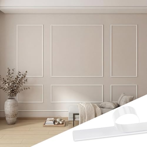 Pangda 3set Peel and Stick Wall Molding Kit 3D Premade, 23x56in+48x56in by Pangda