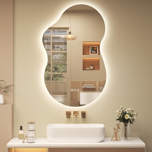 20x32 Inch Irregular Backlit Bathroom Mirror by CHARMOR