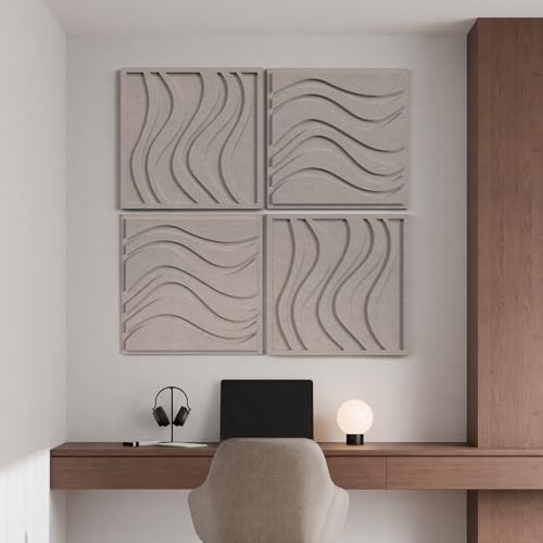 3D Decorative Felt Double-layer Acoustic Panels Wave Pattern by neukids
