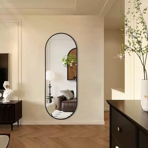 JJUUYOU Oval Full Length Mirror Long - Image 5