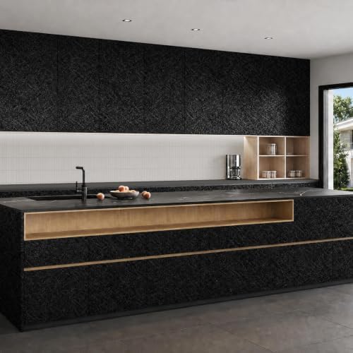 Black Peel and Stick Wallpaper for Textured Wall Embossed Contact Paper - Image 4