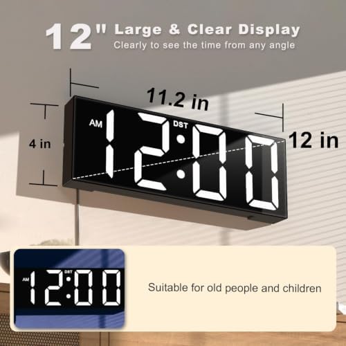 JALL Digital Wall Clock Large Display - Image 2