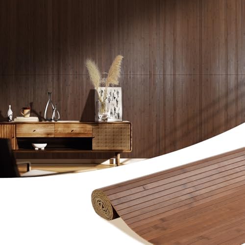 OUZUGIE 1 Pack 96x48 Inch Natural Bamboo Wall Panel by OUZUGIE