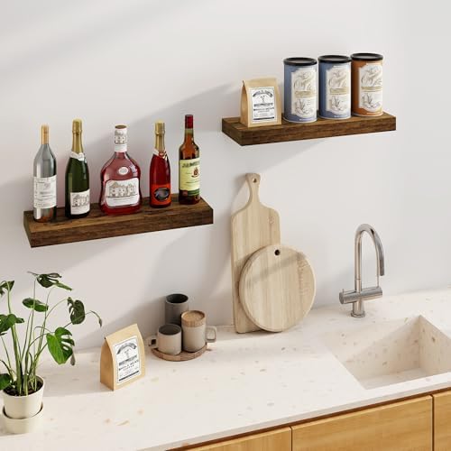 Fun Memories Floating Shelves for Wall, 24Inch Floating Shelves Set of 2 - Image 4