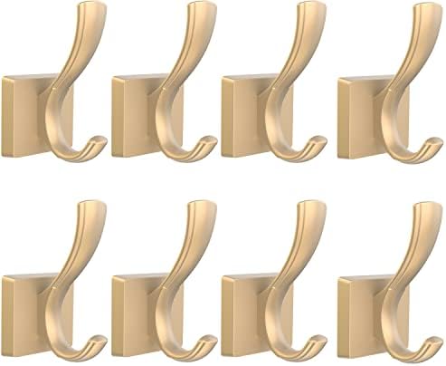 TOFIIGREM Gold Towel Hooks for Wall, Heavy Duty Thick Metal Bathroom Coat Hooks by TOFIIGREM