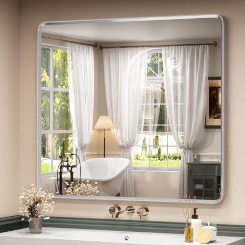 40x36 Inch Silver Bathroom Mirror by GOLOMO