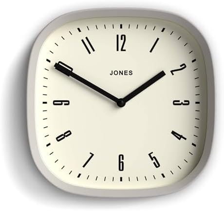 JONES CLOCKS® Marvel wall Clock | Modern Retro Rounded Square Clock | 10" | by JONESCLOCKS