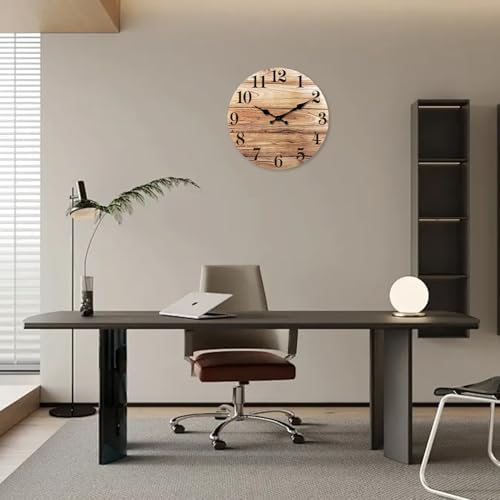 XNM Round 12 Inch Farmhouse Small Wall Clocks Battery Operated - Image 4