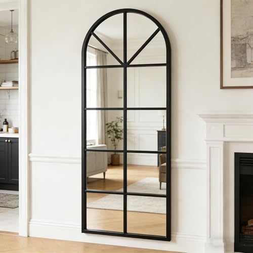 56×22" Arched Window Finished Full Length Mirror, Wall Mirror - Image 2