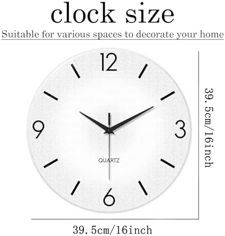 XFM Modern Simple Wall Clock 16 Inch White Minimalist - Image 6